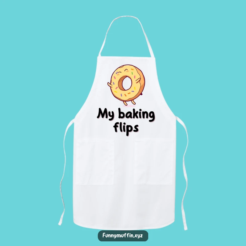 Funny Donut Cartwheel Apron: Bake and Laugh Your Way!