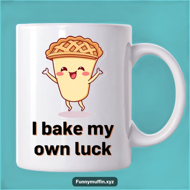Funny Pie Shimmy Mug: A Cheerful Lattice Crust Character Perfect for Dessert Lovers Gift