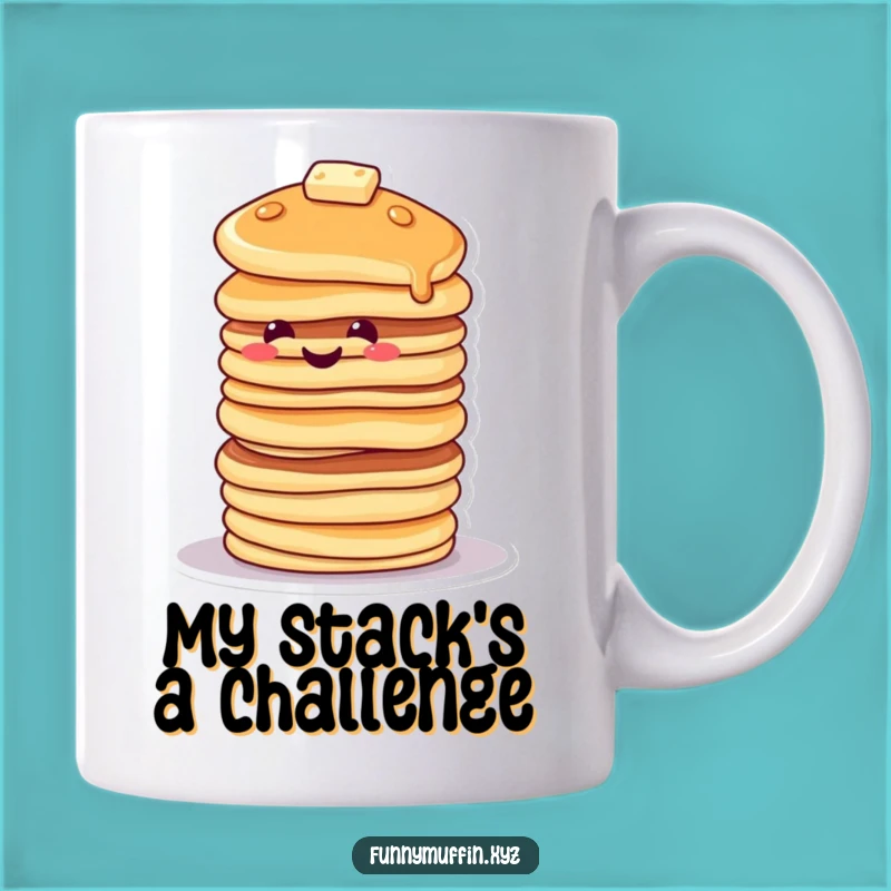 Funny Pancake Stack Mug: Embrace the Tilt with Laughter!