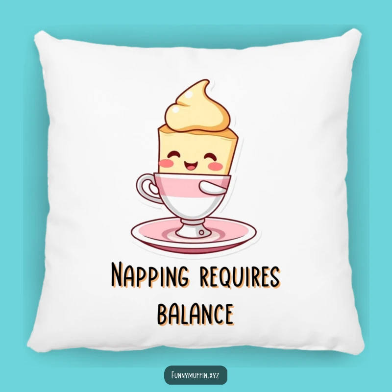 Funny Scone Balancing Act Pillow - Sweet Comfort for Your Cozy Space