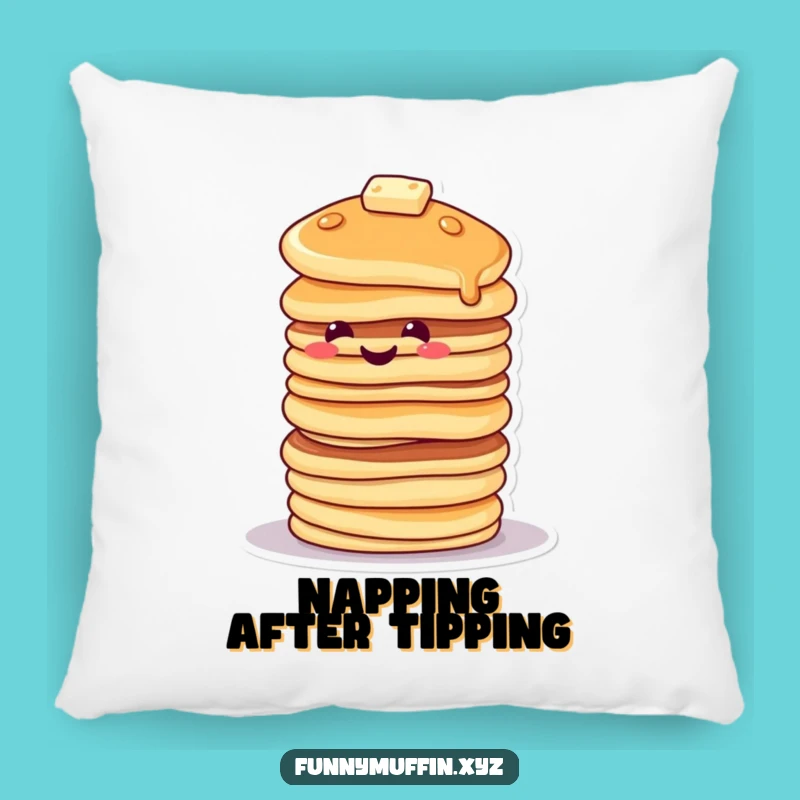 Funny Pancake Stack Pillow: Cuddle Up with a Wobbly Friend!