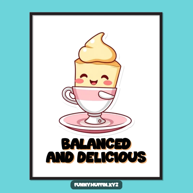 Funny Scone Balancing Act Digital Art - Sweet Humor for Instant Decor