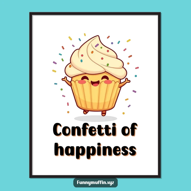 Funny Muffin Sprinkle Digital Print: Instant Festive Fun!