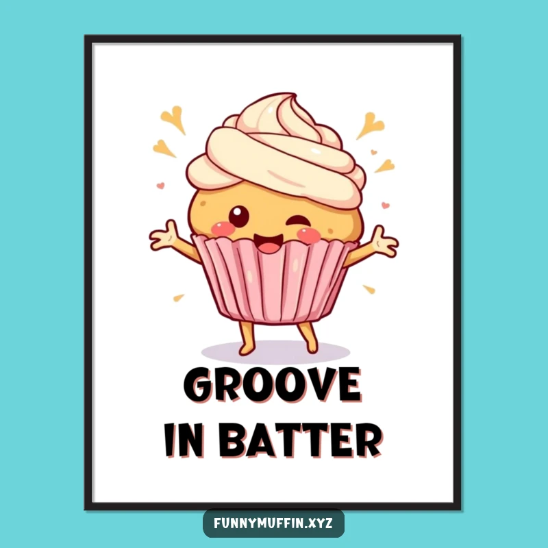 Funny Muffin Dance Digital Art - Happy Decor & Celebration Gift!