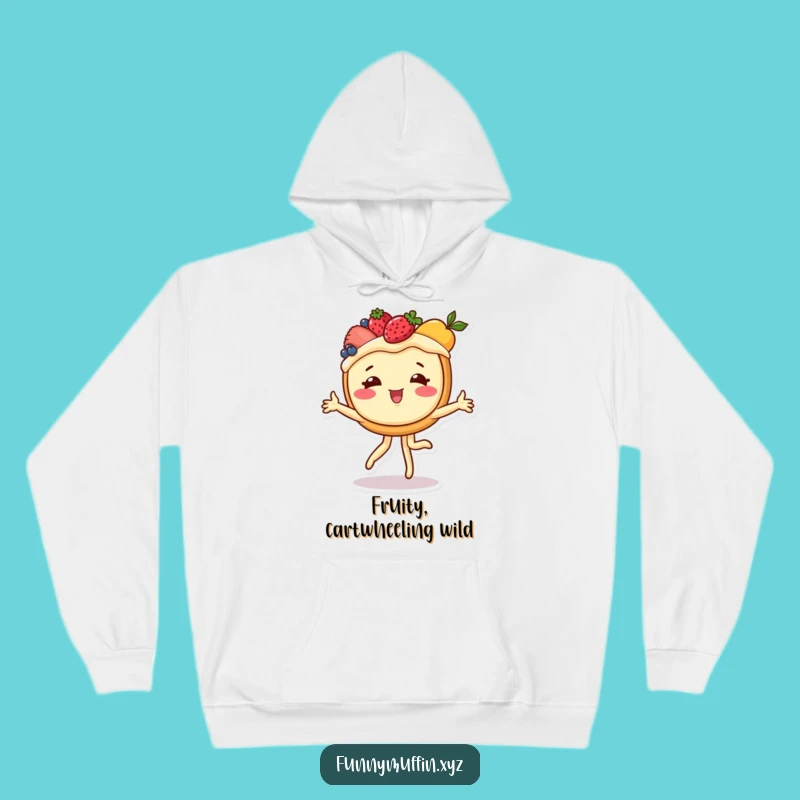 Cozy Funny Cartwheeling Tart Hoodie: Sweet Comfort Gift