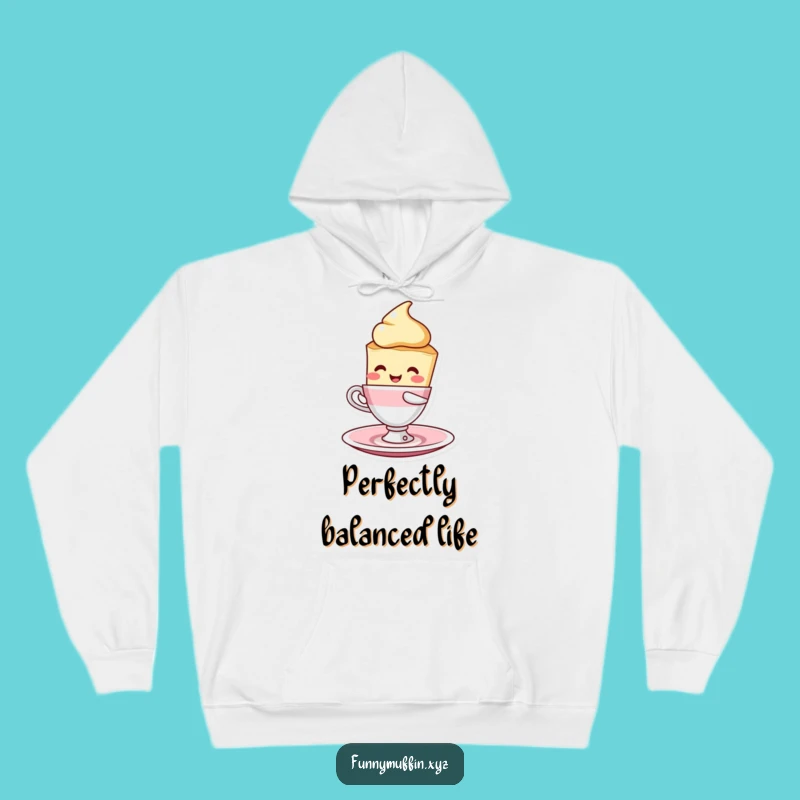 Funny Scone Balancing Act Hoodie - Cozy Up with Sweet, Humorous Comfort