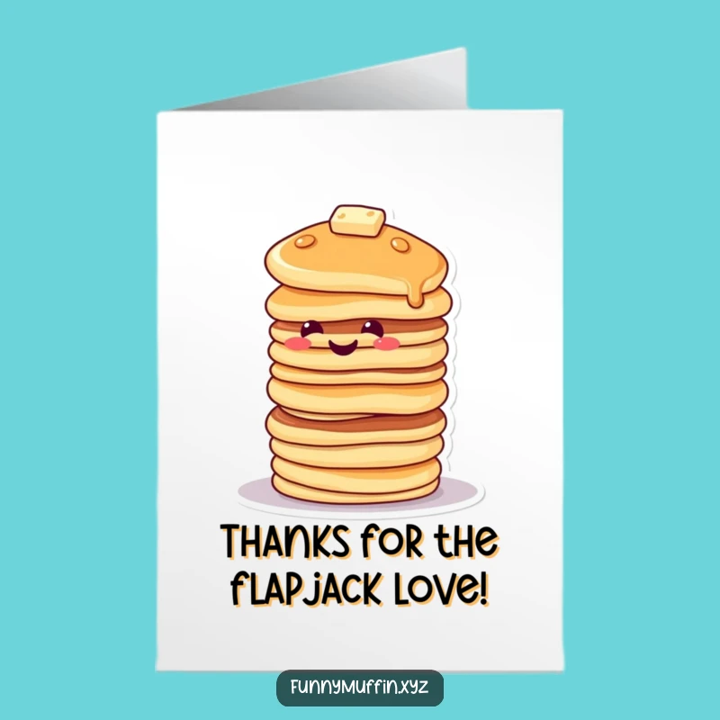 Free Printable Thank You Card: Tipping Pancake Stack Gratefulness Download