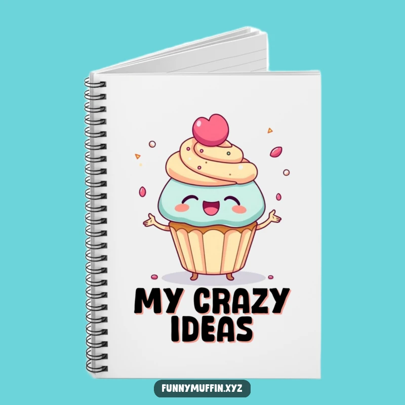 Funny Cupcake Juggling Notebook - Delightful Ideas & Gift!