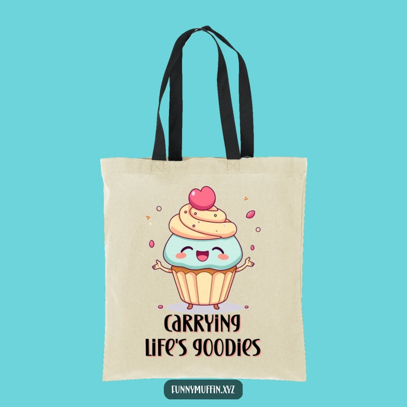 Funny Cupcake Juggling Tote Bag - Sweet & Playful Gift!