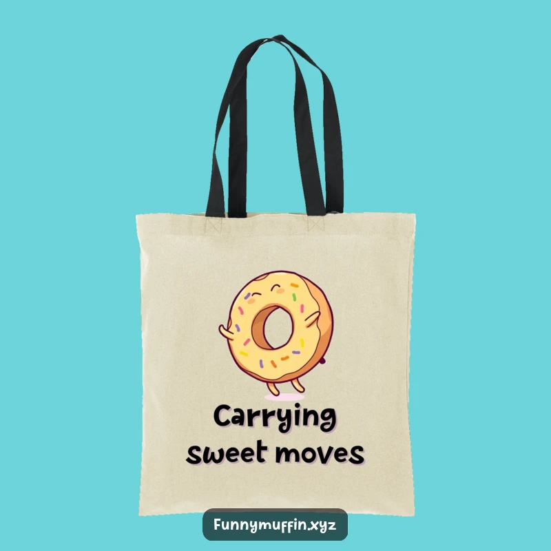 Funny Donut Cartwheel Tote Bag: Carry Your Fun Everywhere!
